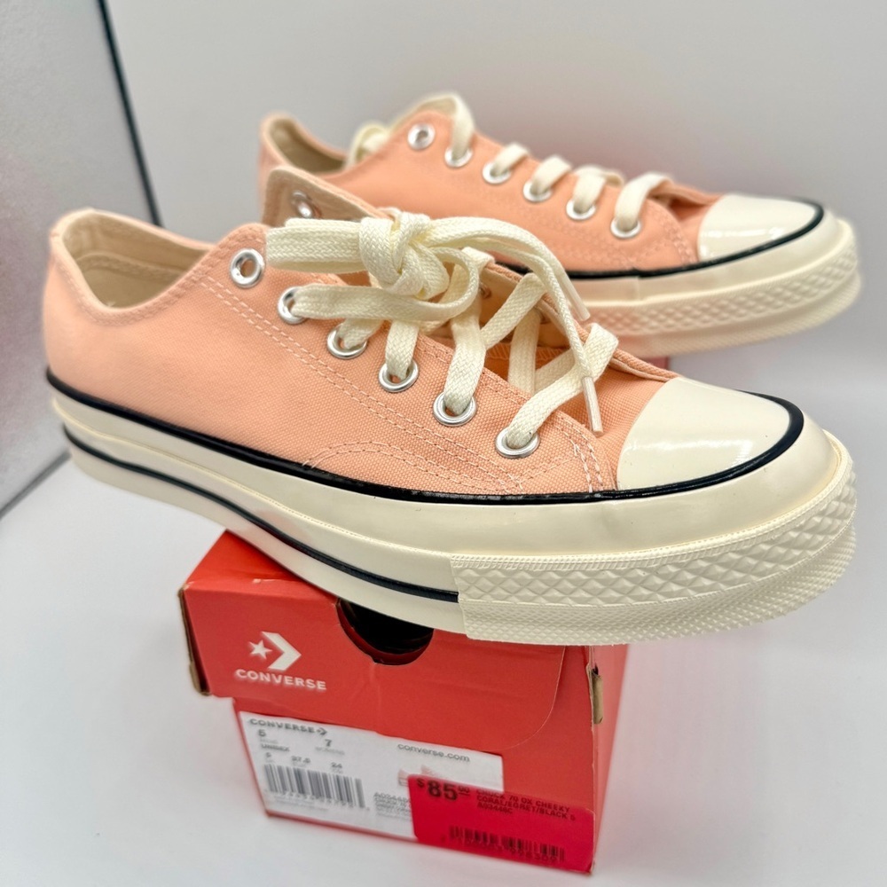 NWT Converse Chuck 70 Ox Cheeky Coral Unisex Sneakers Classic Low Top Light Pink